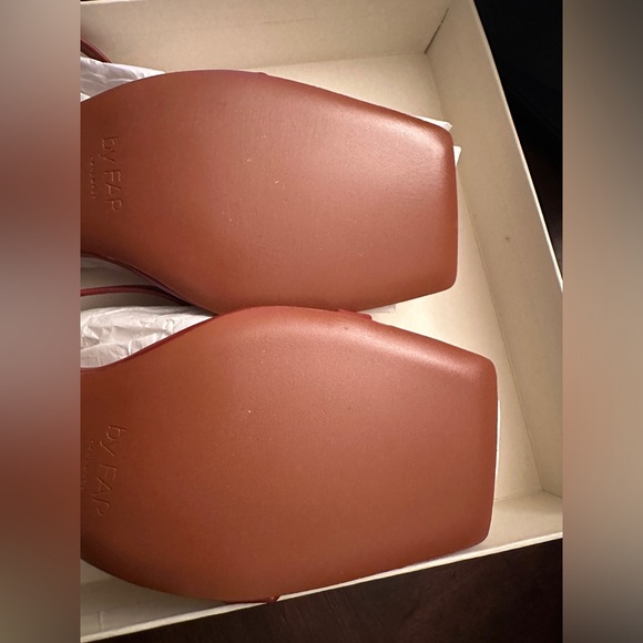 By Far Tanya Burgundy Leather Sandals 39 - Picture 13 of 13